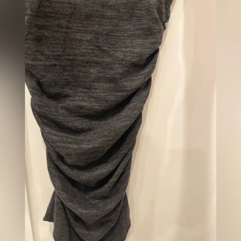 n: Philanthropy Revolve Electra Ruched One Sleeve Mini Dress In Charcoal.Size S - Picture 8 of 12